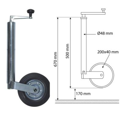 Roue Jockey Jante Acier