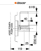 Pompe piston-membrane BP 60K Ø 30 mm "Comet"