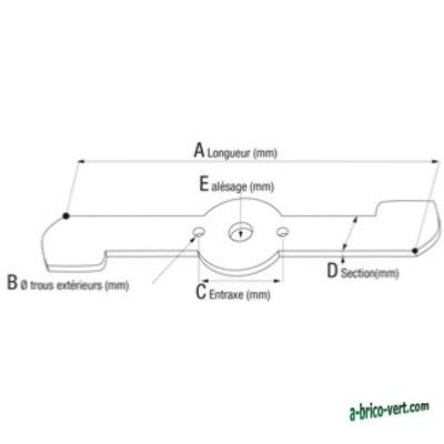 Lame - 514 mm - pour tondeuse ALKO 