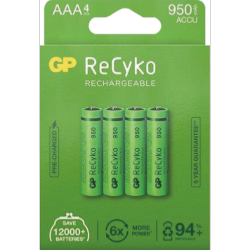 Piles rechargeables Ni-MH "GP®" - Blister de 4 piles