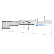  Lame tondeuse -  460 mm - Adaptable Solo