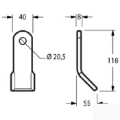 Couteau URC 404D - Adaptable "Del Morino"