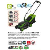 Tondeuse à Batterie "R-BAT 20" - 34 cm - "Ribimex" 