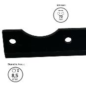 Couteau de fraise - Bineur - 195 mm - Gauche - Type Japonais Honda, Iseki, Kubota, MIitsubishi