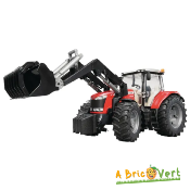 Jouet Tracteur Massey Ferguson 7624 avec chargeur