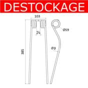 Dent Faneuse JF-Stoll 608770 - (Lot de 7 dents)