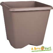 Pot à fleurs Carré Gamme Chorus Taupe - "EDA" 35.6 L