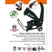 Broyeur Végétaux Thermique 196 cc - "Ribimex"