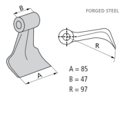 Marteau Broyeur 85 x 47 Ø 14.5