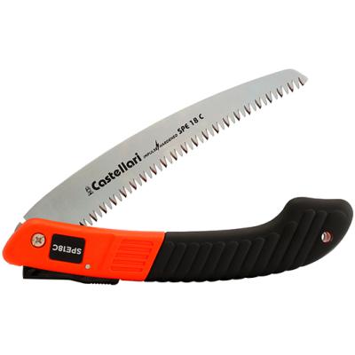 Scie Elagage Pro - 18 Cm - Pliante - Lame Courbée - "Castellari"