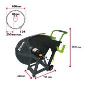 Scie à Bûches Electrique 600 mm 3500 watt - "Ribimex"