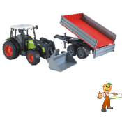 Jouet Tracteur Class Nectis 267 F avec chargeur et remorque 