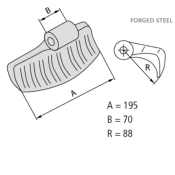 Marteau Broyeur 195 x 70 Ø 16.5