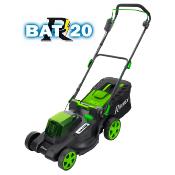 Tondeuse à gazon à batterie R-BAT20 40v 440mm avec 2 batteries 20v 2amp et chargeur - "Ribimex"